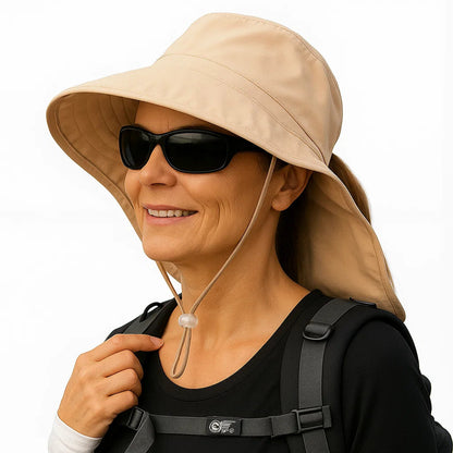Dames Zonnehoed - UV-bescherming – Nekbescherming