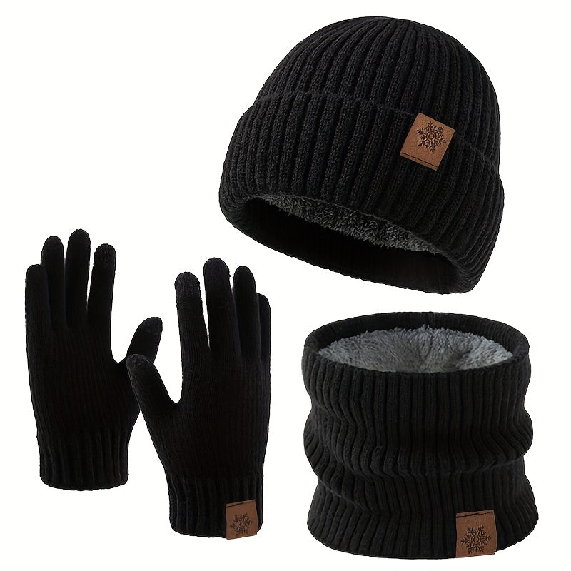 Wintermuts - 3-Delige Set met Nekwarmer en Handschoenen - Fleece Voering