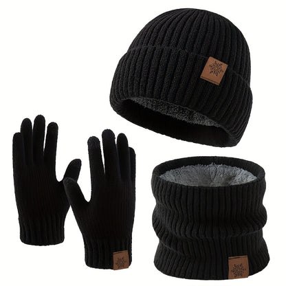 Wintermuts - 3-Delige Set met Nekwarmer en Handschoenen - Fleece Voering