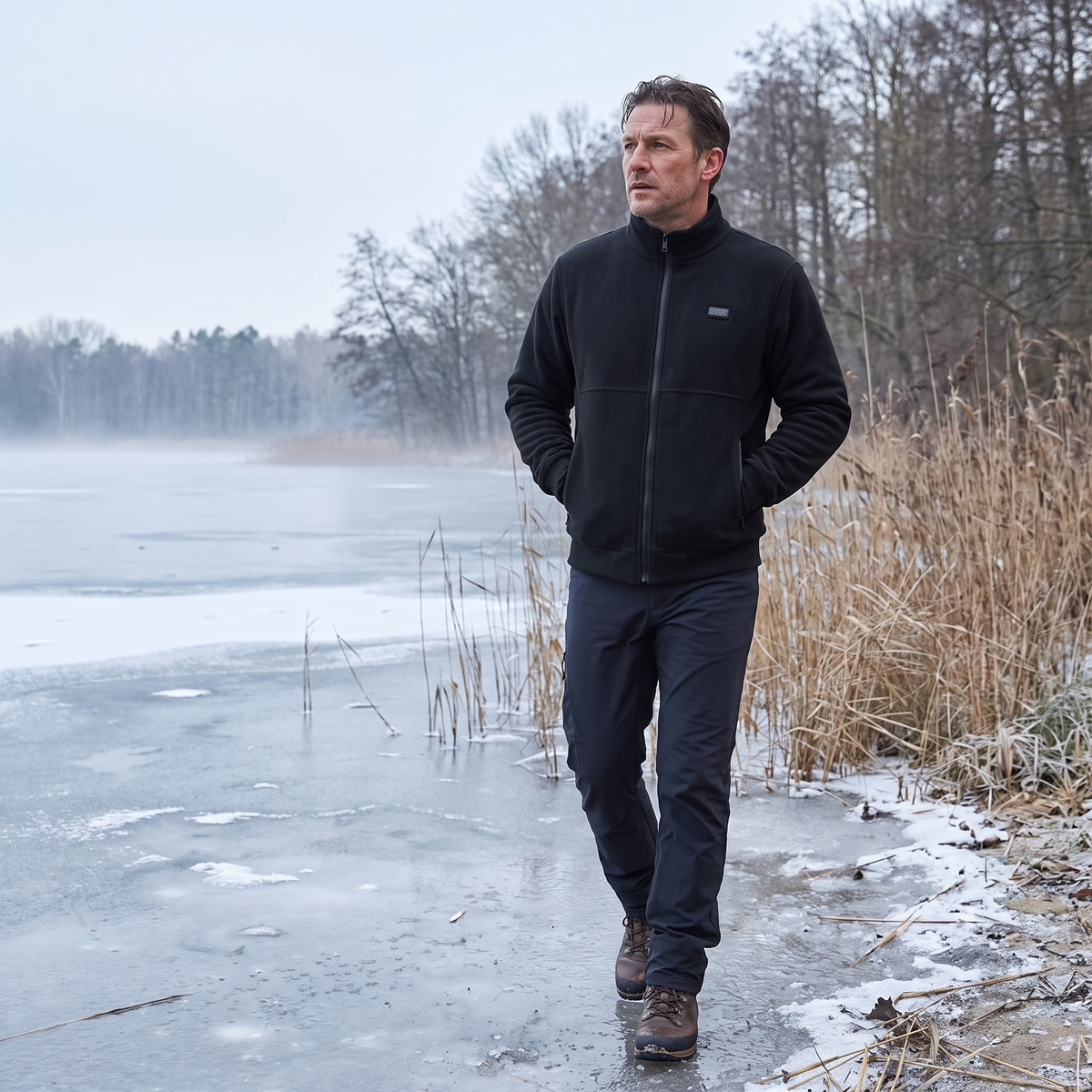 Verwarmde Jas met Fleecevoering – in gebruik buiten