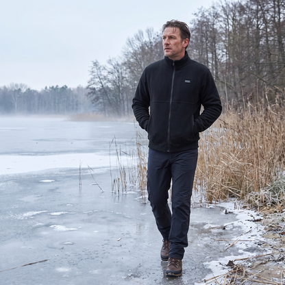Verwarmde Jas met Fleecevoering – in gebruik buiten