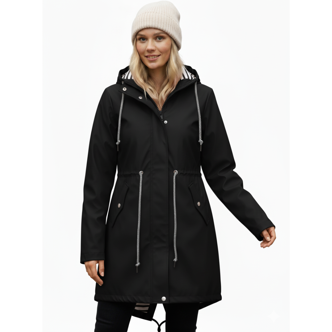 Lange Regenjas Dames - Overgangsjas met Capuchon - tot 5XL