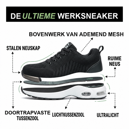 Werkschoenen Heren - Stalen Neus - Luchtkussenzool