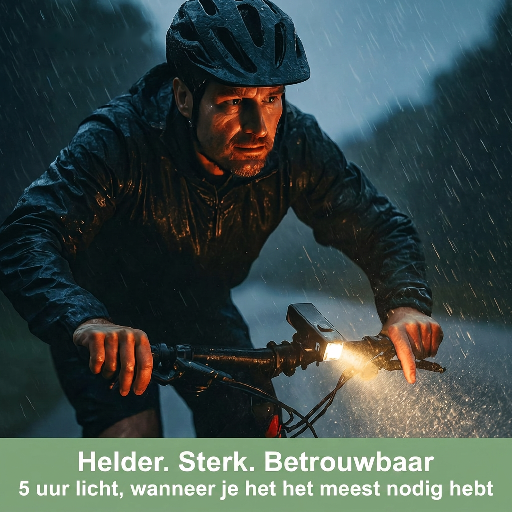 Fietslamp Voor - USB Oplaadbaar - Tot 5 Uur Licht