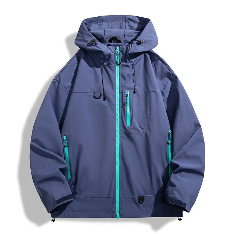 Waterdichte jas unisex met verstelbare capuchon