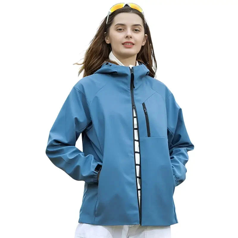 Softshell jas unisex met capuchon en meshvoering