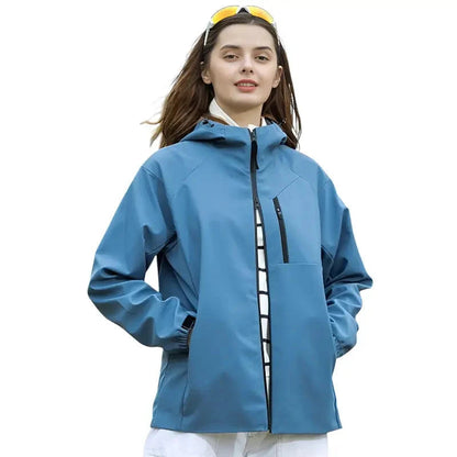 Softshell jas unisex met capuchon en meshvoering