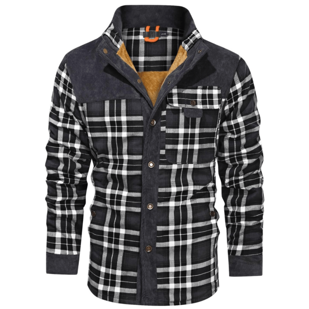Overshirt Heren Gevoerd - Winddicht - Geruit in Houthakkersstijl