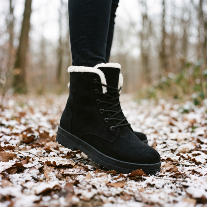 Lichtgewicht gevoerde snowboots dames met veters