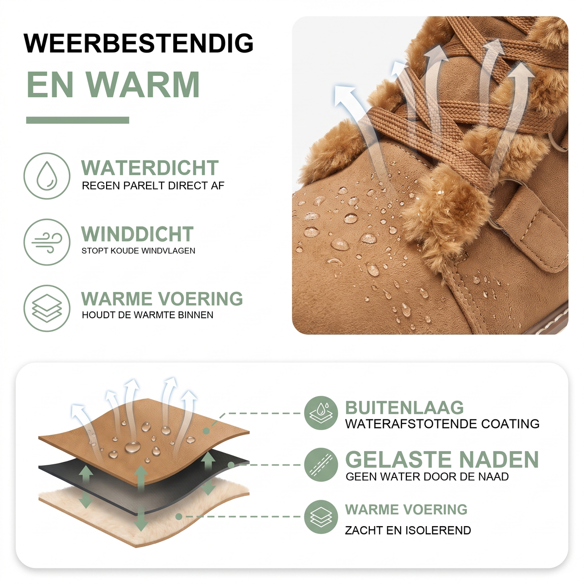 Winterstiefel Damen Plateau camel