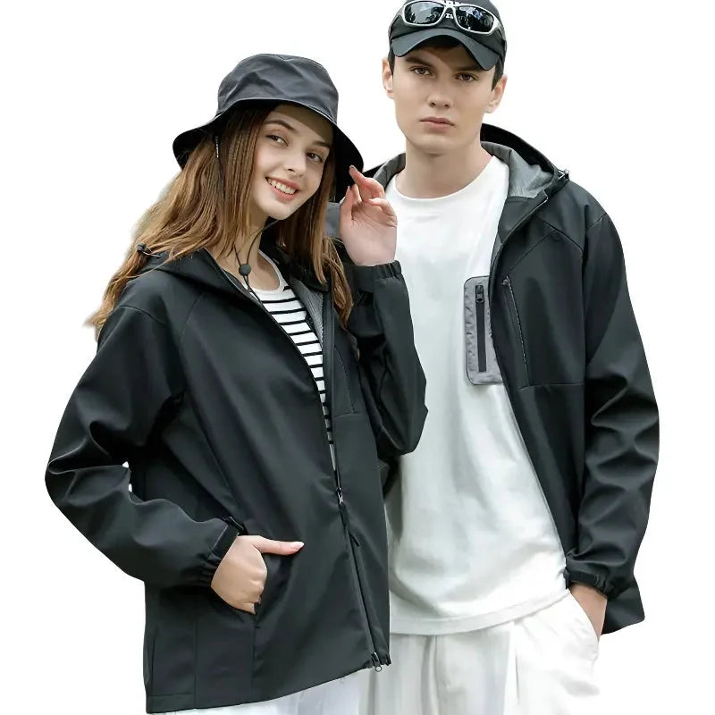 Softshell jas unisex met capuchon en meshvoering