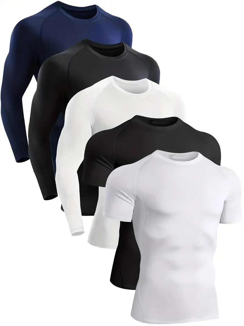 Compressie Shirt Set - 5 Stuks - OutdoorHavenNL