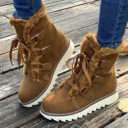 Snowboots Dames - Plateauzool - Met Veters