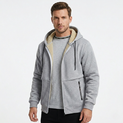 Hoodie met Rits Heren - Winddicht & Gevoerd - Diepe Zakken