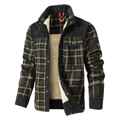 Overshirt Heren Gevoerd - Winddicht - Geruit in Houthakkersstijl