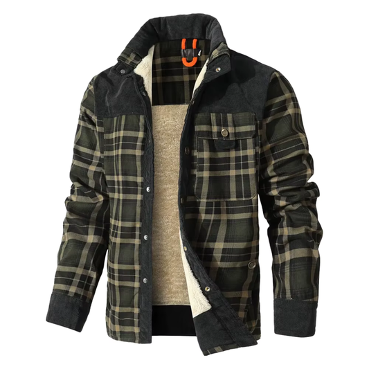 Overshirt Heren Gevoerd - Winddicht - Geruit in Houthakkersstijl