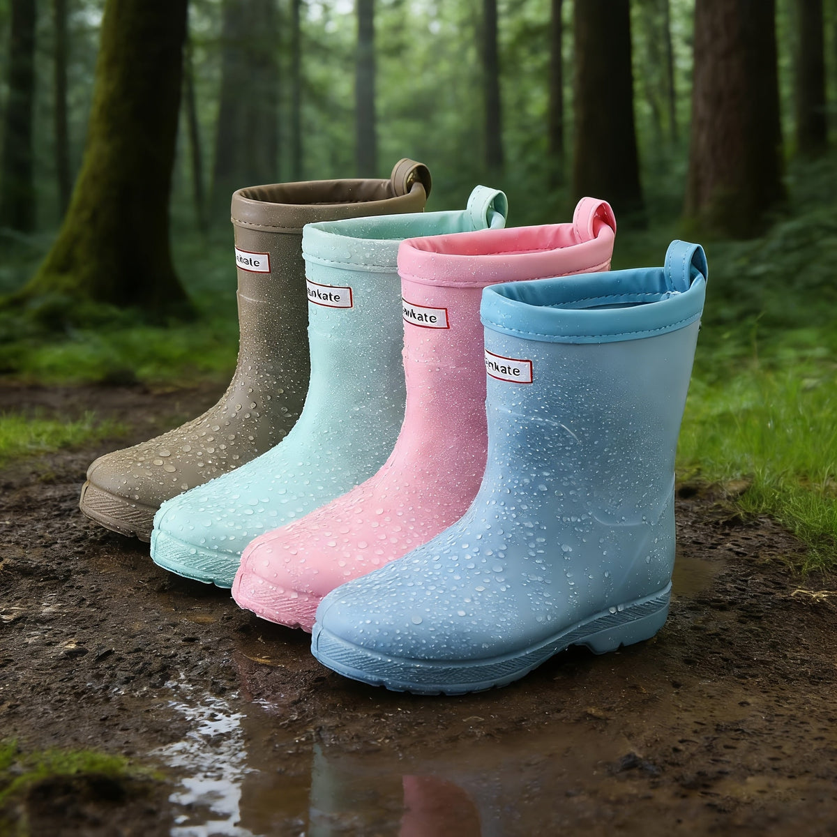 Regenlaarsjes kinderen met hoge schacht