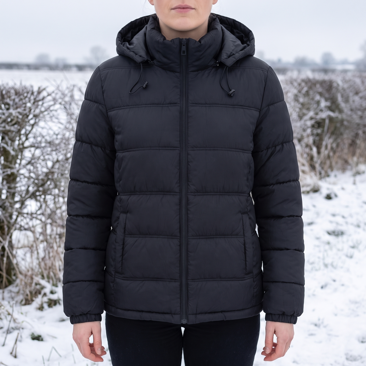Korte winterjas dames met capuchon