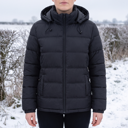 Korte winterjas dames met capuchon