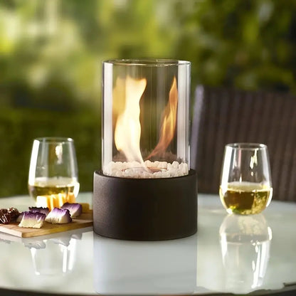 Bio-Ethanol Tafelhaard - Rond Glas - Voor Binnen & Buiten