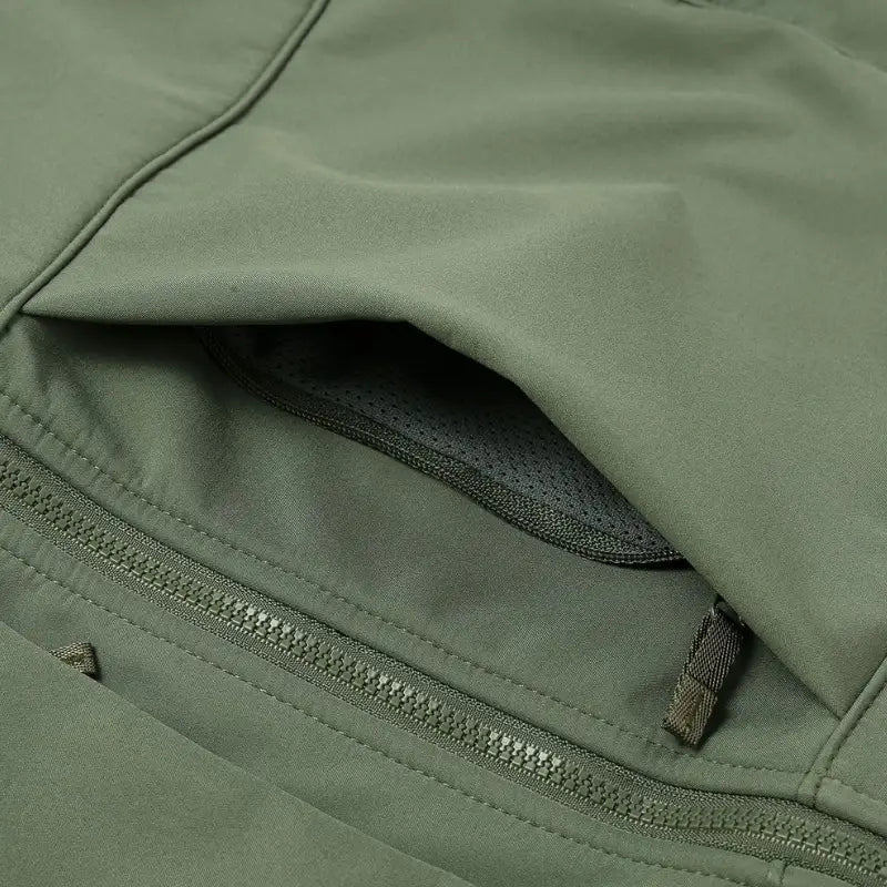 Softshell jas heren met fleece voering en staande kraag