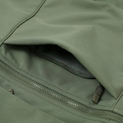 Softshell jas heren met fleece voering en staande kraag