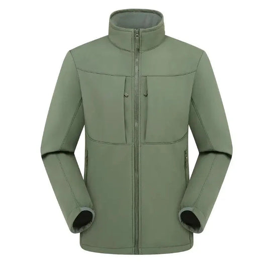 Softshell jas heren met fleece voering en staande kraag
