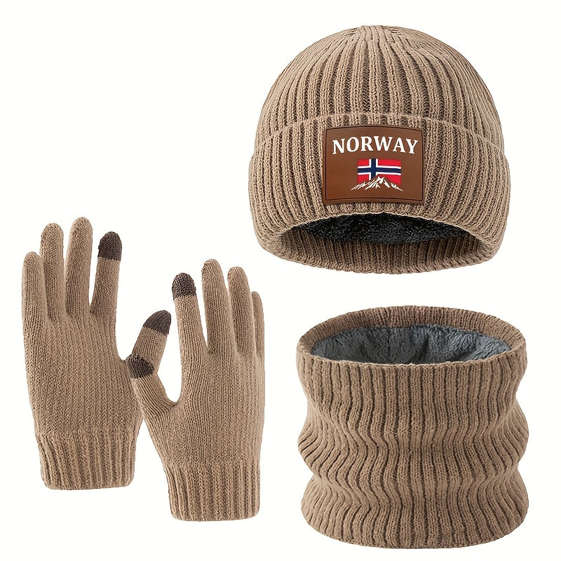 Touchscreen Handschoenen - Winterset met Muts en Nekwarmer - Fleece Voering
