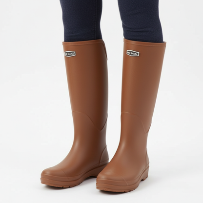 Regenlaarzen Dames Kniehoog - Waterdicht & Antislip - PVC