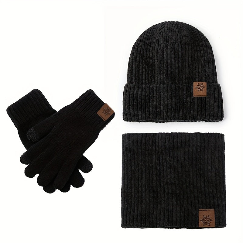 Wintermuts - 3-Delige Set met Nekwarmer en Handschoenen - Fleece Voering