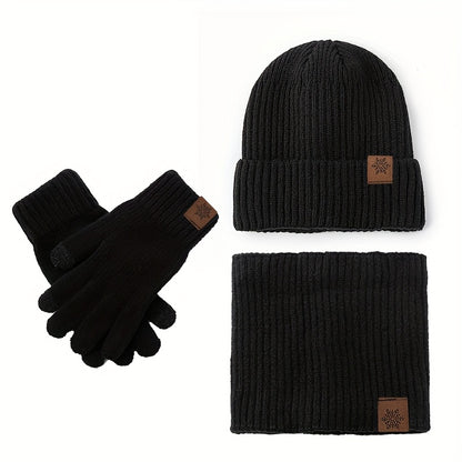 Wintermuts - 3-Delige Set met Nekwarmer en Handschoenen - Fleece Voering
