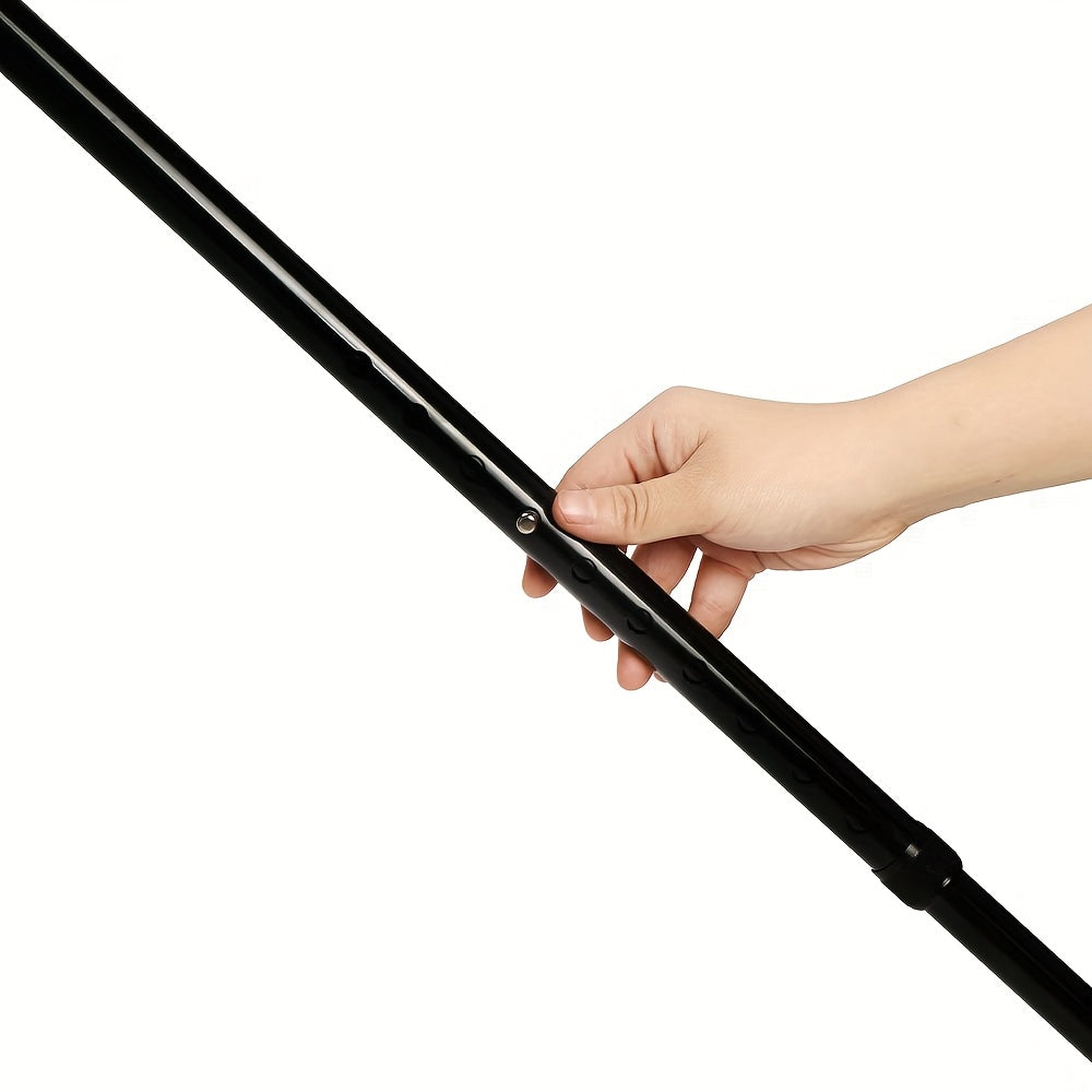 Wandelstok voor Senioren - Verstelbaar 60–98 cm - 4-Poots Antislip Voet