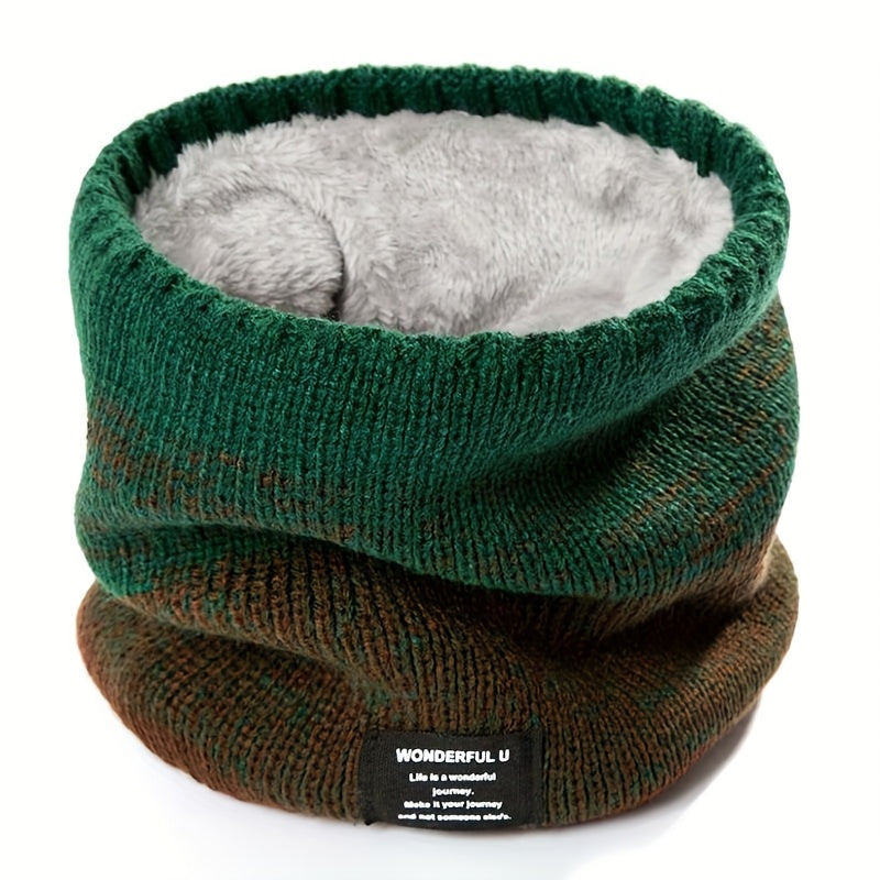 Nekwarmer met Kleurverloop - Gebreide Colsjaal - Dikke Pluche Voering