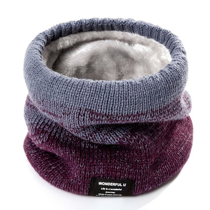 Nekwarmer met Kleurverloop - Gebreide Colsjaal - Dikke Pluche Voering