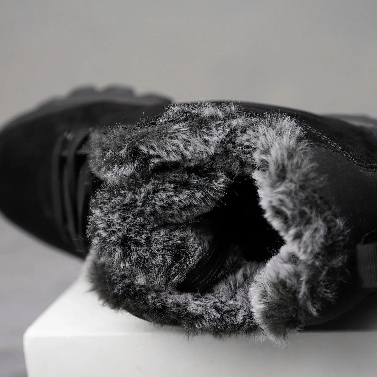 Waterdichte snowboots voor heren in het zwart