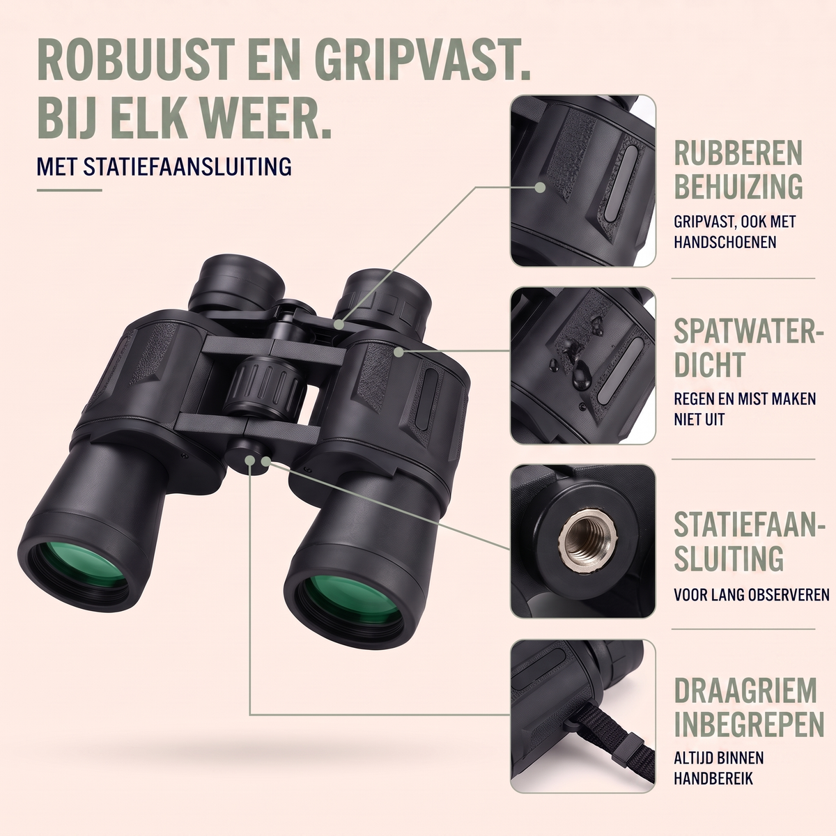 Verrekijker 20x50 - Grote Reikwijdte - Voor Jacht & Natuur