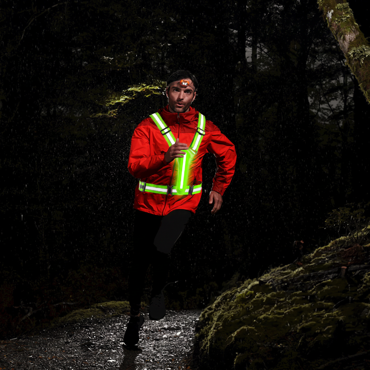 Reflecterend hesje met LED voor hardlopen en fietsen