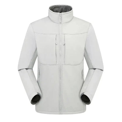 Softshell jas heren met fleece voering en staande kraag