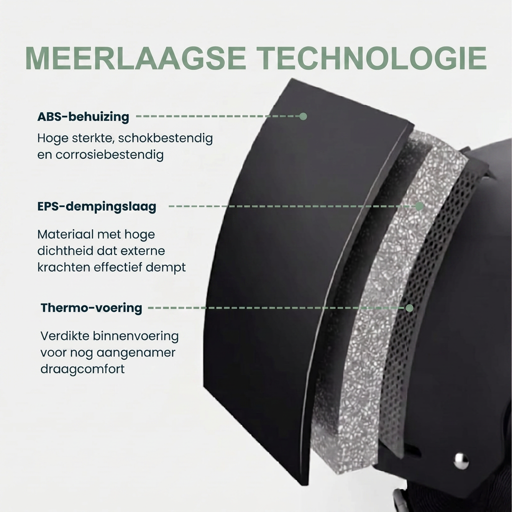 Skihelm met Vizier - ABS-Schaal en EPS-Demping - Verstelbaar
