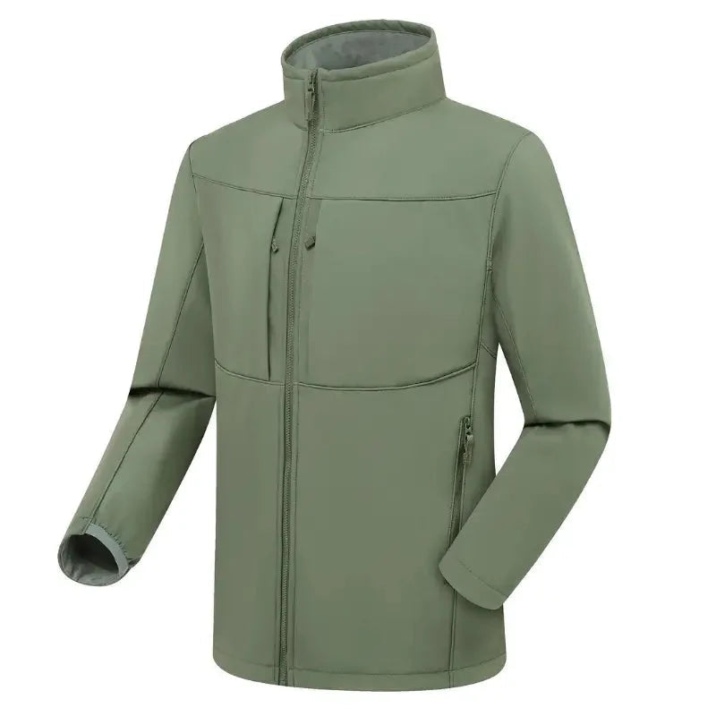 Softshell jas heren met fleece voering en staande kraag