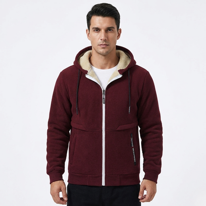 Hoodie met Rits Heren - Winddicht & Gevoerd - Diepe Zakken