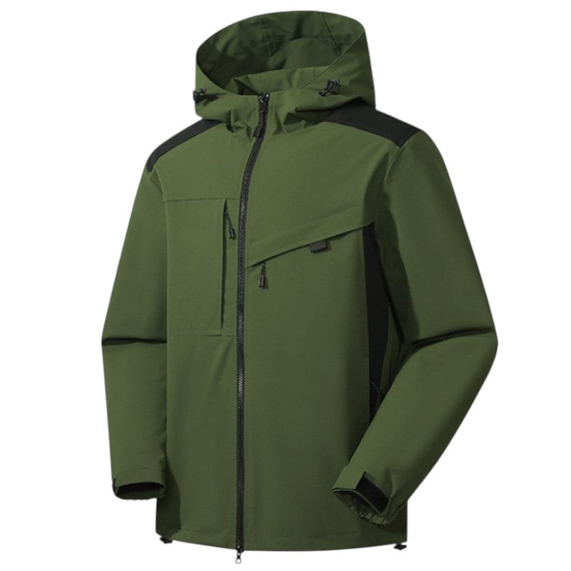 Hardshell jas voor heren, waterdicht en comprimeerbaar