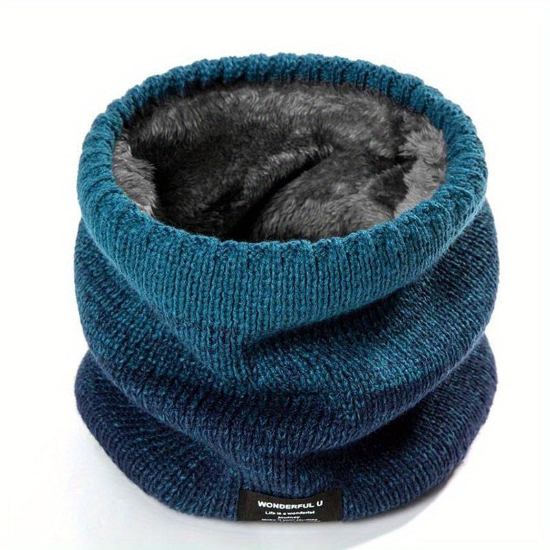 Nekwarmer met Kleurverloop - Gebreide Colsjaal - Dikke Pluche Voering