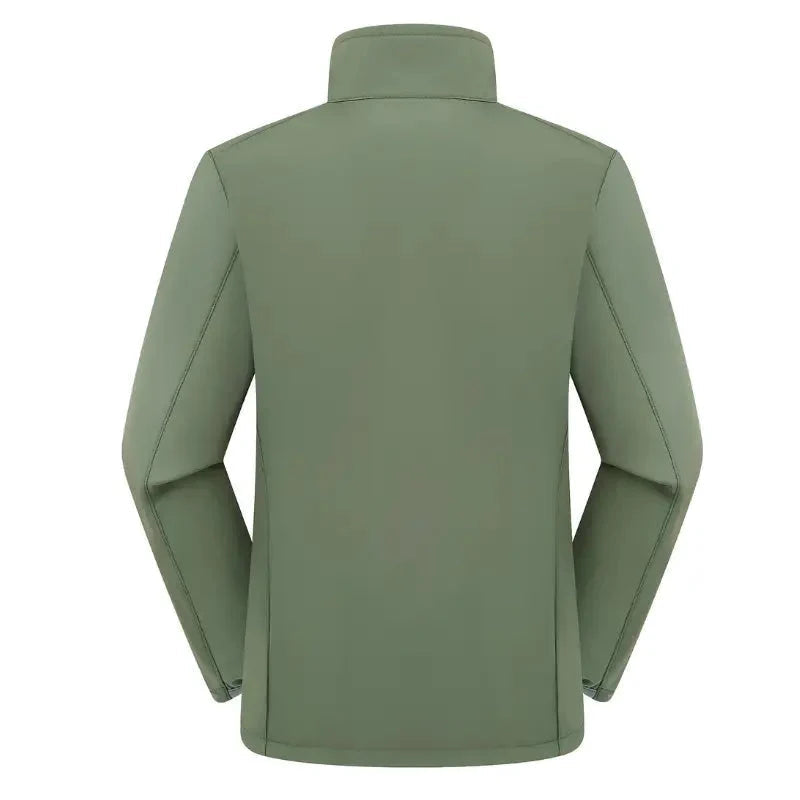 Softshell jas heren met fleece voering en staande kraag