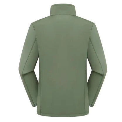 Softshell jas heren met fleece voering en staande kraag