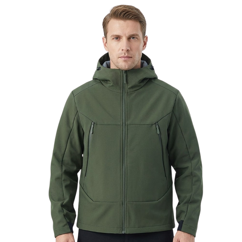 Softshell jas heren met fleece voering en ventilatiepanelen