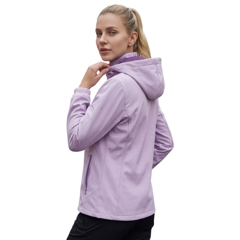 Sportieve softshell tussenjas dames met fleecevoering