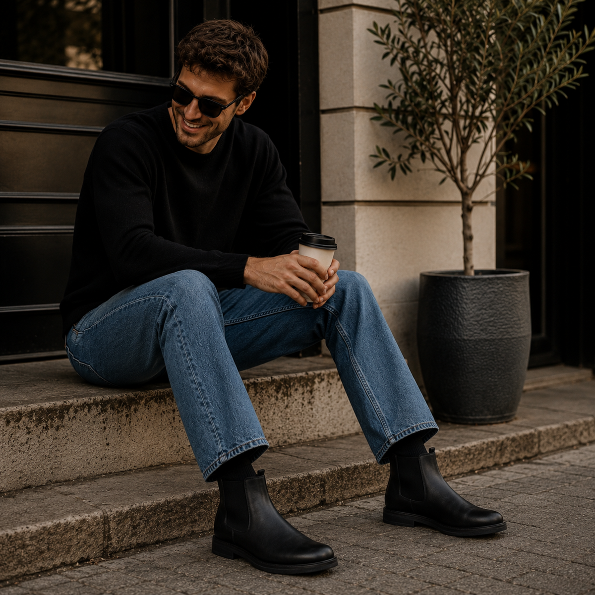 Chelsea boots heren met gedempt voetbed