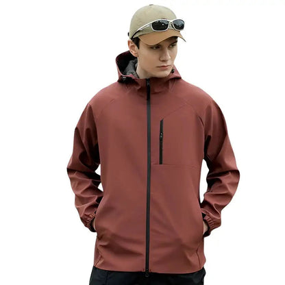 Softshell jas unisex met capuchon en meshvoering