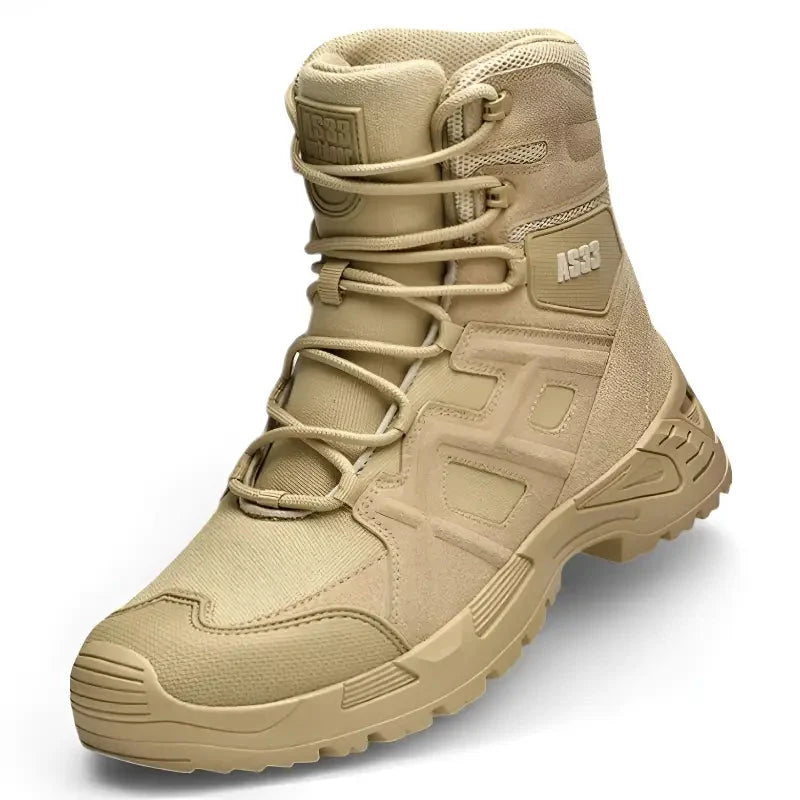 Militaire schoenen heren met hoge schacht en antislipzool